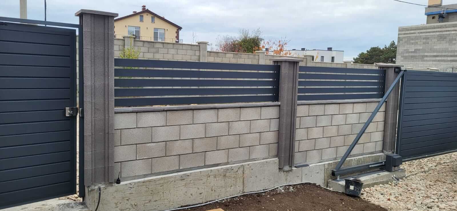 Забор-ранчо из металлопланкена 28м RAL7024 Серый Графит МАТТЕ в Вельске