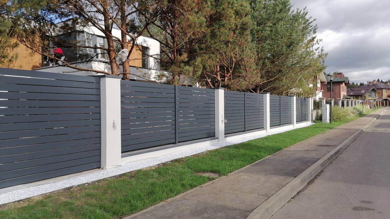 Забор-ранчо из металлопланкена 36м RAL7024 Серый Графит в Вельске